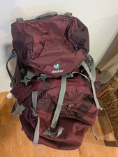 Deuter Hiking Backpack Bag Womens Act Lite 45+10 SL Internal Frame Purple 