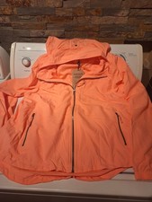 Avalanche Womens Large Coral Weather Shield Zip Lightweight Hooded Jacket Large
