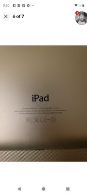 Apple iPad A1458 Silver Tablet Wi-Fi Bluetooth iOS Apple iPad Series