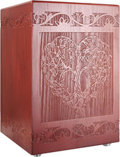 Wooden Cremation Urn for Human, Wood Handmade Engraved Decorative Box, Funeral U