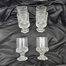 TIFFIN FRANCISCAN Madeira Ice Clear Water Juice Goblets Glasses set of 6