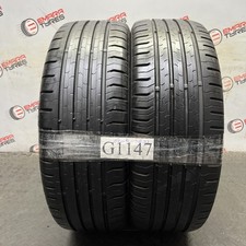2x 195 55 R16 87H CONTINENTAL EcoContact5 Tread 6.0/5.3mm(G1147)One Puncture Rep
