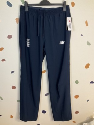 Marineblaue New Balance England ODI Cricket Trainingshose Größe Large Innenbein 32 Zoll