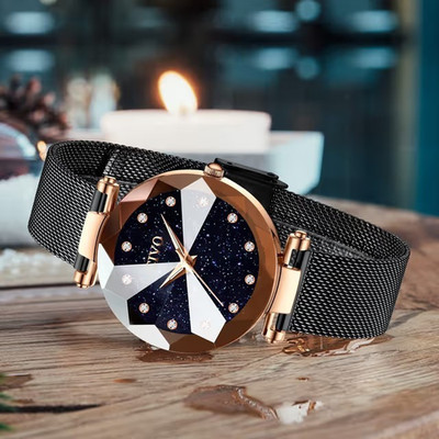 NEW CIVO Women Watch Elegant Analogue: Black Waterproof Designer 