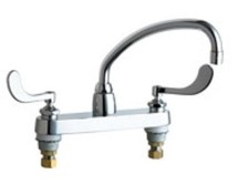 Chicago Faucets 1100-L9-317XKABCP Deck-Mounted Manual Sink Faucet 8