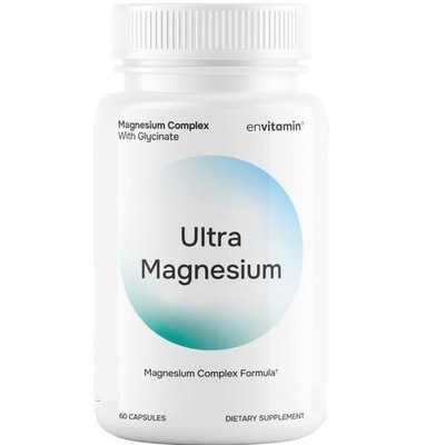 envitamin Ultra Magnesium Glycinate - 8 in 1 Formula 60 Count (Pack of 1)