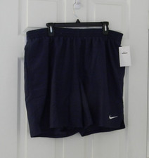 Nike Navy Blue Swim Trunks Pockets Swoosh Sz XXL NWT