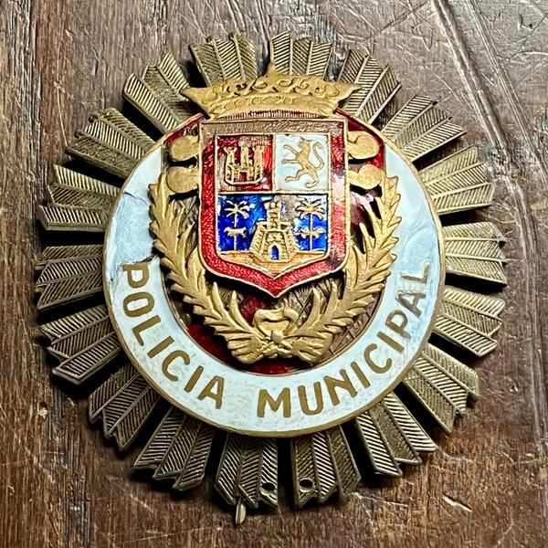 Placa de pecho de policia municipal de Las Palmas de Gran Canaria
