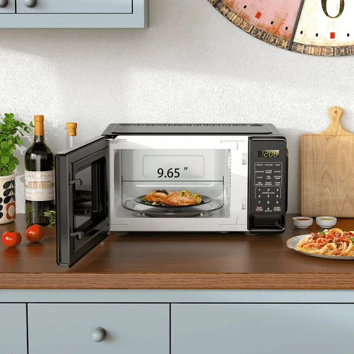 Black 0.7 Cu ft Countertop Microwave Oven, 700 Watts, Black - Picture 9 of 9
