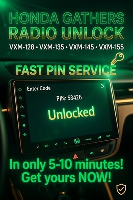 Honda Radio Code After Battery Change Gathers VXM Unlock Fast PIN