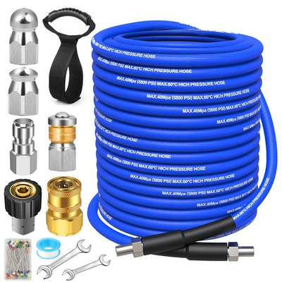 #ad 100FT Sewer Jetter Kit for Pressure Washer 5800 PSI Drain Jetter Kit Water ... $90.84