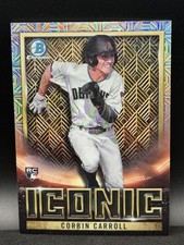 2023 Bowman Chrome - Bowman Iconic Corbin Carroll #BI-18 Mojo Refractor (RC)