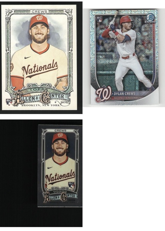 Dylan Crews Baseball Card 3 Card LOT
