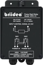 Briidea Pump Start Relay Sprinkler System 1-2 HP at 120/240V