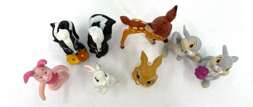 Vintage Disney Store Bambi 7 Piece Lot Toy Figure Play Set Thumper Flower Bunny - Picture 2 of 8