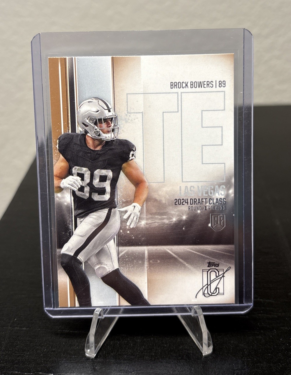 Brock Bowers 2024 Topps Signature Class Bronze Rookie RC #129 Las Vegas Raiders