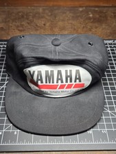 vtg yamaha motor motorsports hat moto motorcycle black cap