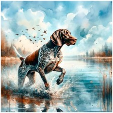 Dog Diamond Art Painting Kits for Adults, Landscapes 5D DIY Round Full Drill G,,