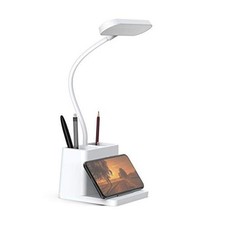 Rechargeable Small Desk Lamp for Home Office Bedroom, Study Table Light White