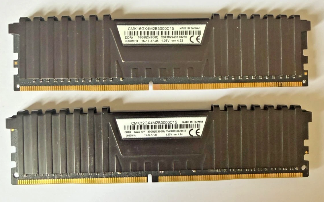 Corsair PC4-24000 (DDR4-3000) Bus Speed Computer RAM 16 GB Total
