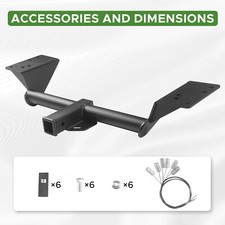 Trailer Hitch Towing Class 3 Fits 17-23 GMC Acadia 19-23 Chevy Chevrolet Blazer