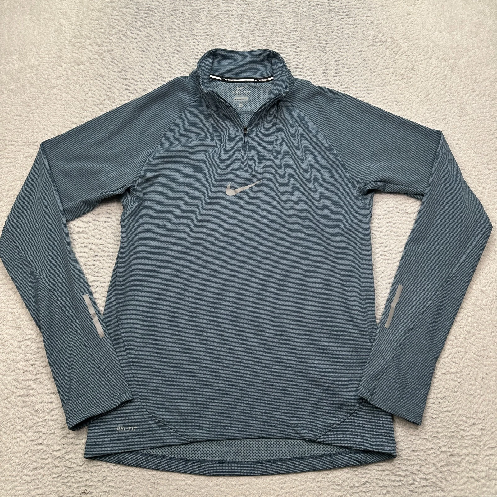 Nike Mens AeroReact Running Pullover Medium Zip Performance Reflective 683904