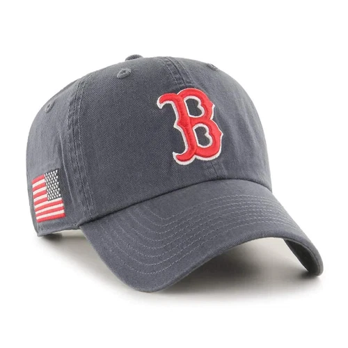 Boston Red Sox '47 Brand USA Flag Mens Navy Clean Up Adjustable Hat
