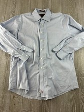 Nordstrom Mens Dress Shirt Blue Button Up Size 16 1/2-35