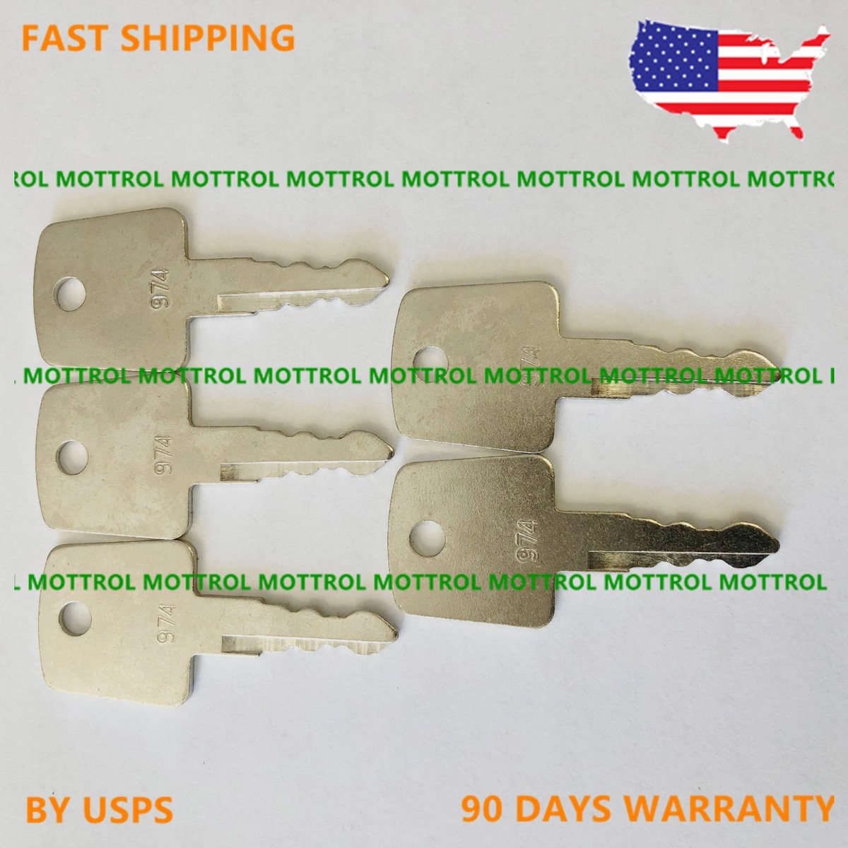 5 PC #974 974 FITS Sakai Blacktop Roller Keys Heavy Equipment