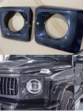 Carbon Fiber Front Headlight Lamp Cover Trim For Mercedes G Wagon G63 W464 2019+