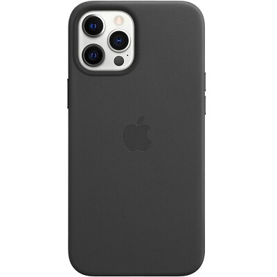 Original Apple Leather Leder Case Cover MHKM3ZM/A iPhone 12 Pro Max Black