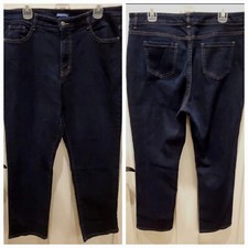 Womens Size 18 Dark Wash Jeans Classic Slimming Tapered Leg Bandolino Caroline