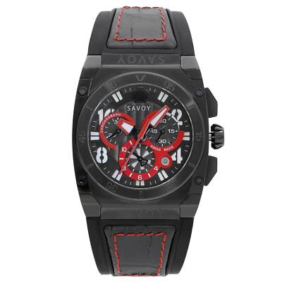 Savoy Midway 41mm Steel Chronograph Black Dial Mens Quartz Watch B2205C.02G.RB21