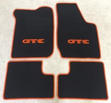 Autoteppich Fußmatten für Opel Kadett D und GTE schwarz orange 1979-85 Neu 4tlg.