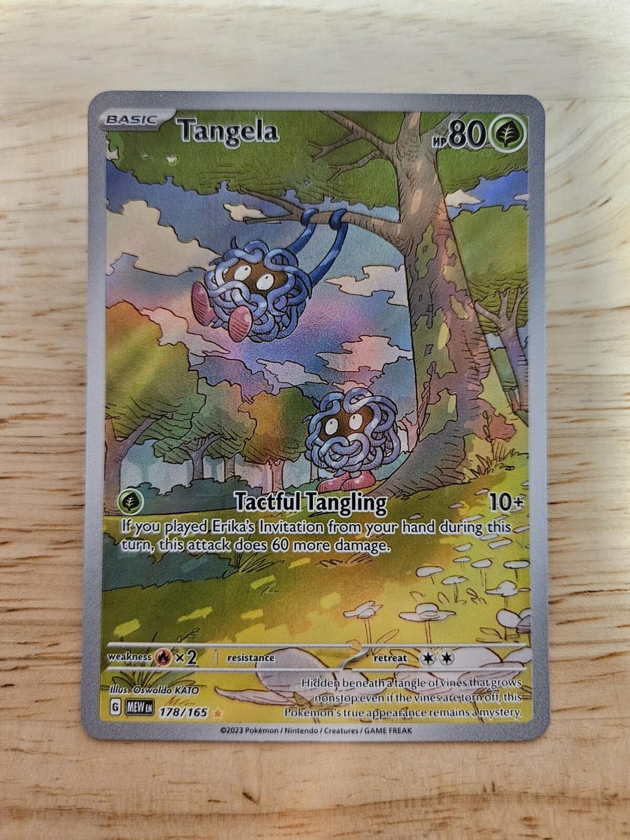 rare tangela pokemon card Tangela 178/165 S&V 151 (MEW) NM Illustration Rare Pokemon Card