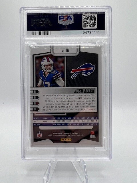 2023 Absolute Josh Allen Green Spectrum PSA 10 numbered 11