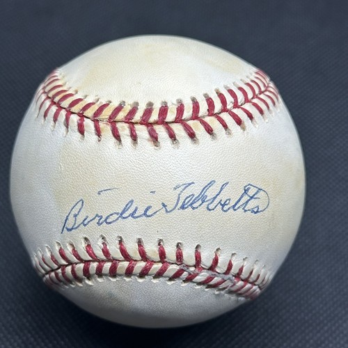 Birdie Tebbetts Signed Baseball JSA LOA Detroit Tigers Reds