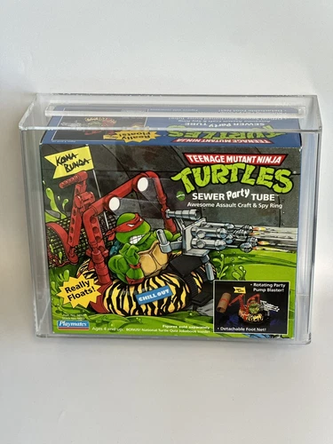 TMNT 1989 Sewer Party Tube AFA 80+ Teenage Mutant Ninja Turtles Playmates New!