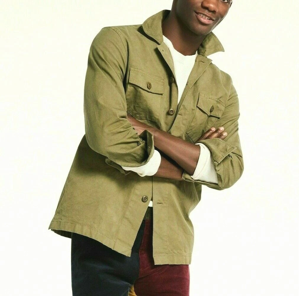 Mens cotton shirt jacket sale