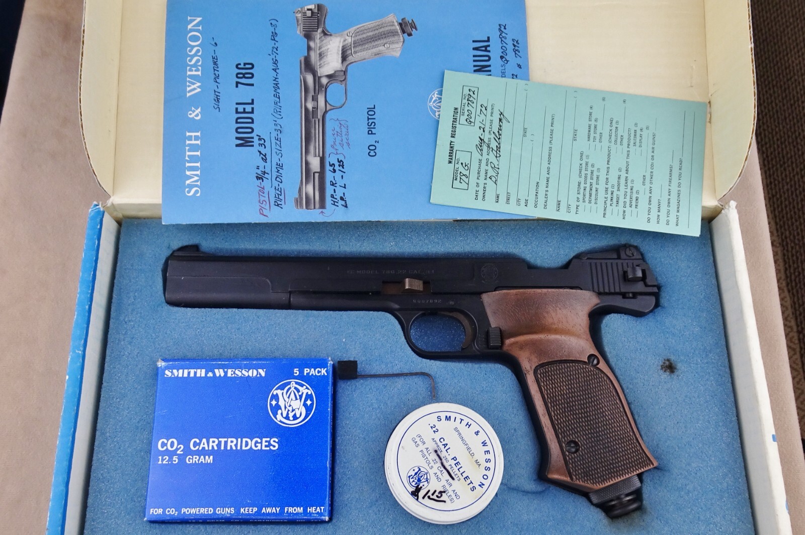 Smith & Wesson Model 78G .22 Caliber CO2 Air Gun Pistol in Original Box