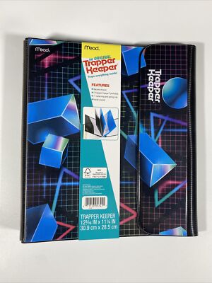 Mead Trapper Keeper Binder Folder Clipboard 80 s 90 s Retro Geometric Design New