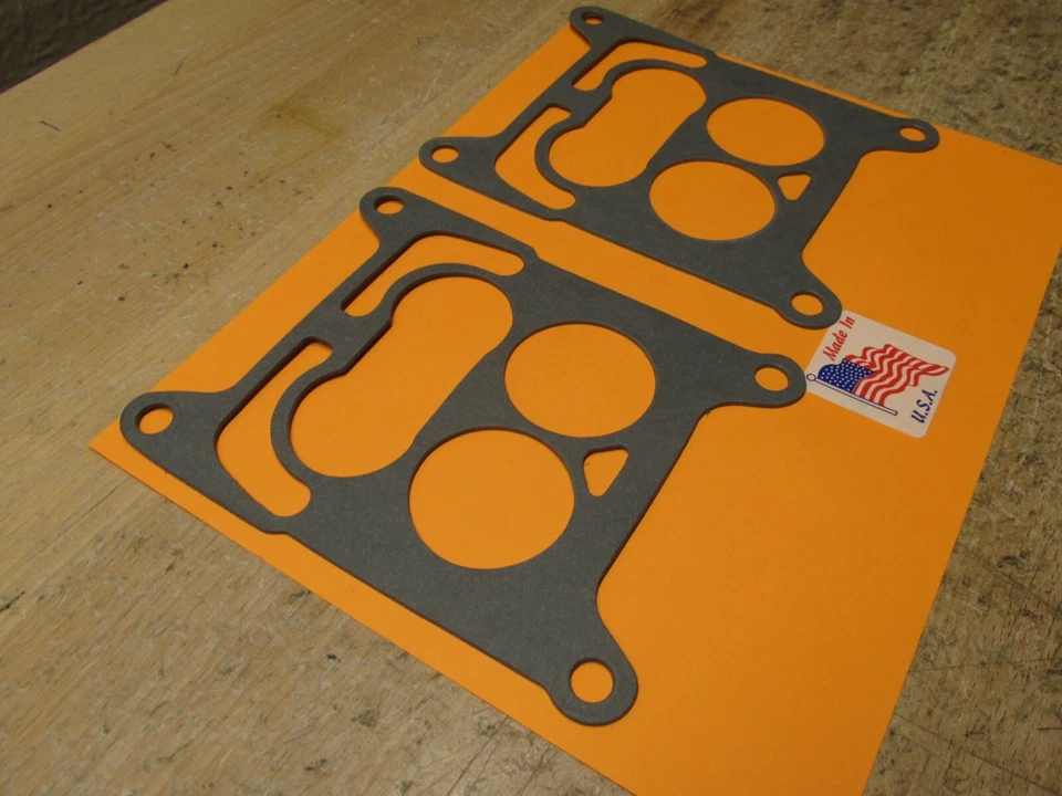 Cadillac V-8 Carter Rochester 1957-1966 4BBL. JUNTA DE MONTAJE DE CARBURADOR 2 PIEZAS. Foto 2 de 4