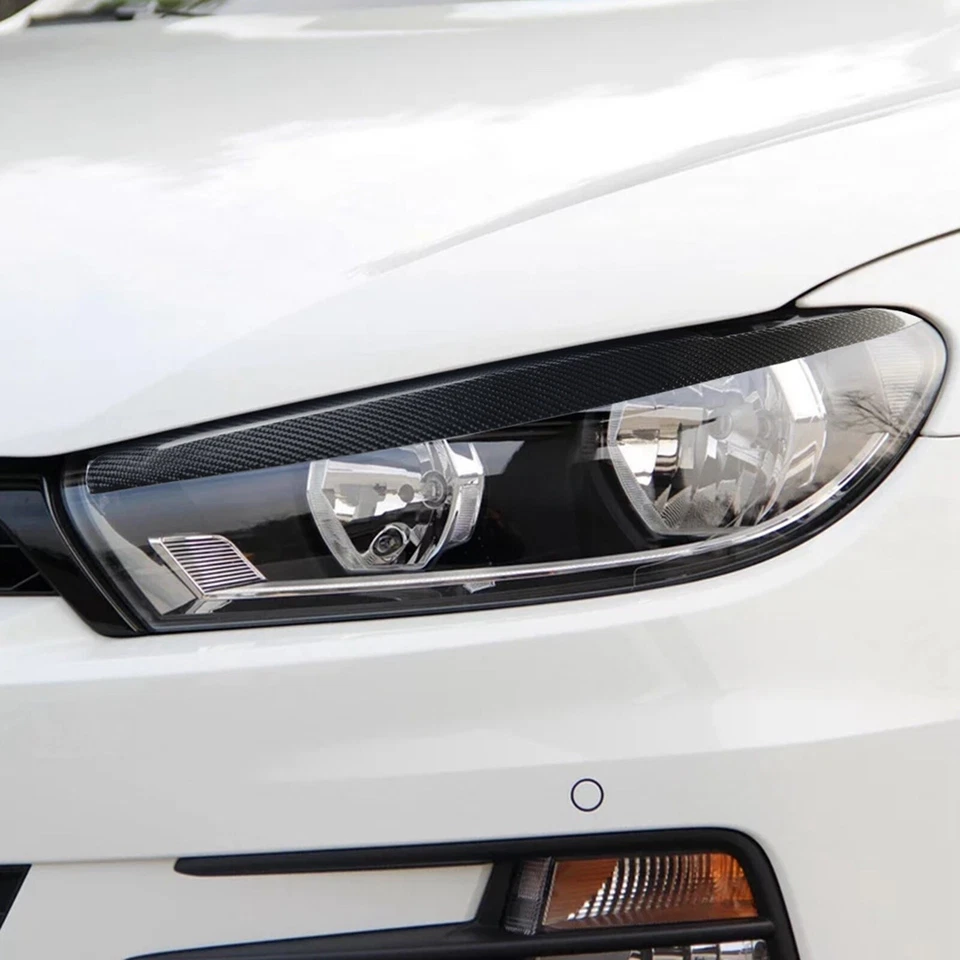 Cubiertas de fibra de carbono para párpados cejas tapas faros para Volkswagen Scirocco Foto 3 de 4