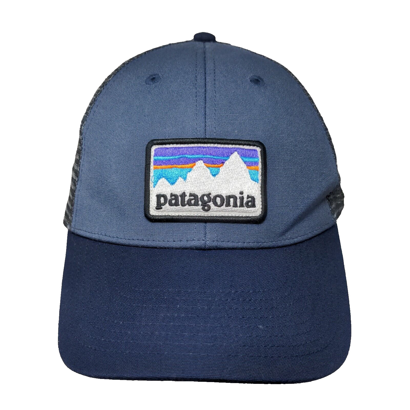 Patagonia Patch Snapback Mesh Back Trucker Hat Bl… - image 1