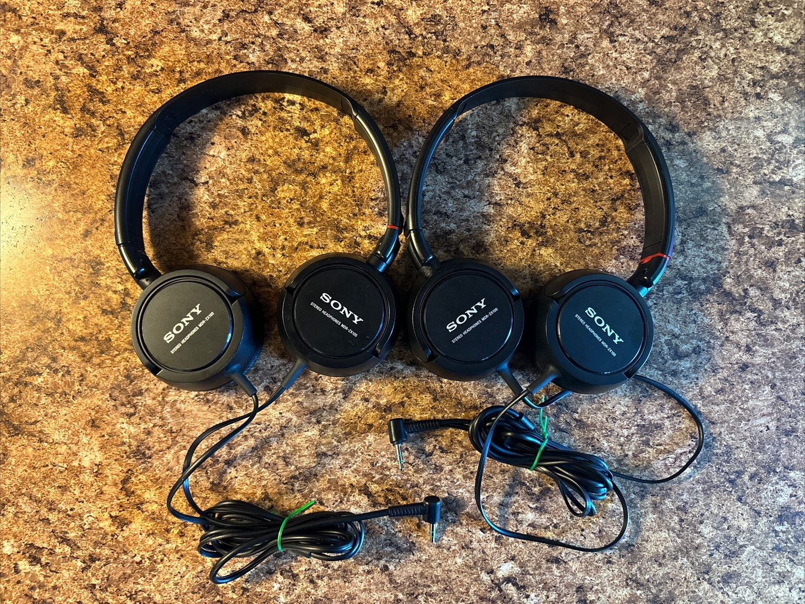 2) Sony MDR-ZX100 Wired Headband Stereo Over the Ear Headphones