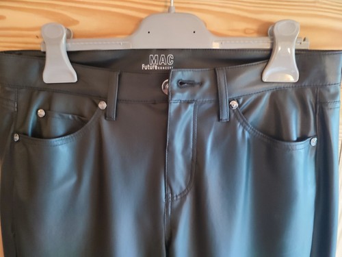 Neu! MAC Hose in Kunstleder-Optik 5-pocket slim vegan schwarz Gr.34/28 Blogger - Bild 5 von 5