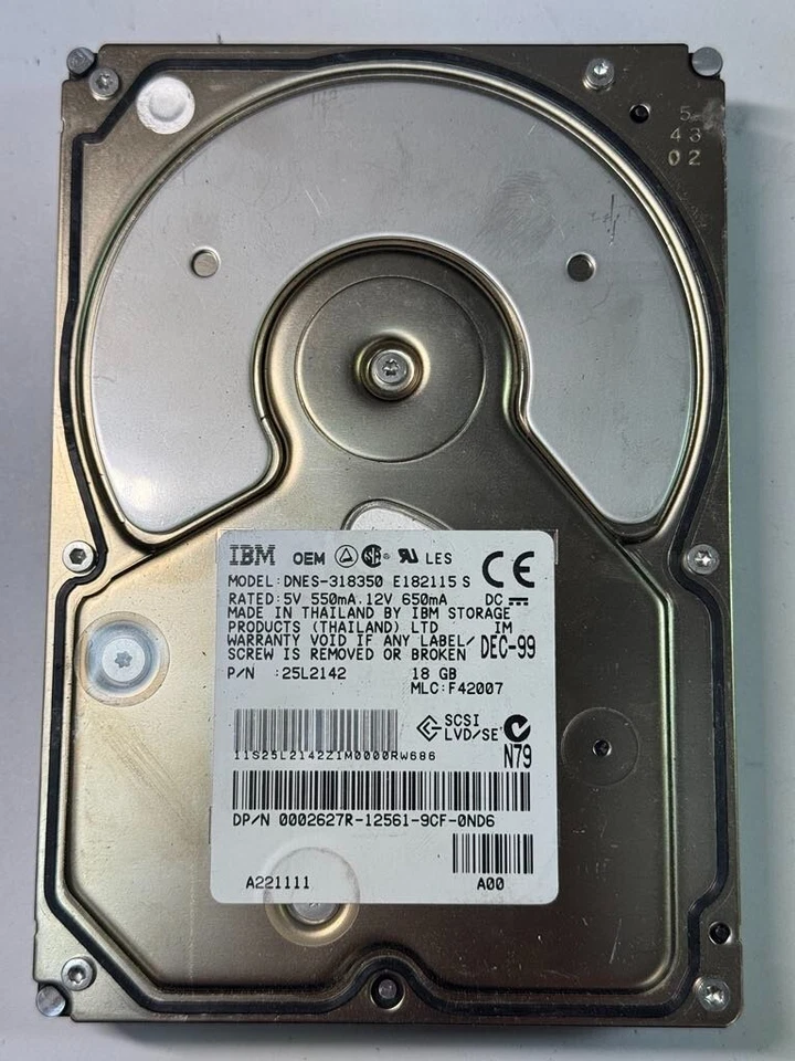 Dell 002627R DNES-318350 18GB 7.2K RPM 2MB Cache Ultra2 SCSI Hot-Pluggable 80Pin - Image 3 of 4
