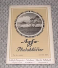 Agfa Photo Sheets No 4 October 1927 Booklet
