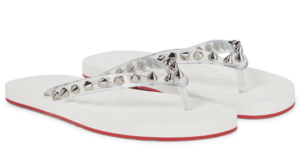 Christian Louboutin Loubi Flip Thong Sandals - White - Flip-Flops