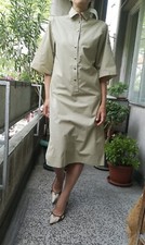 Vintage 1970s dress beige red MCM shirt dress Berkertex made in  England